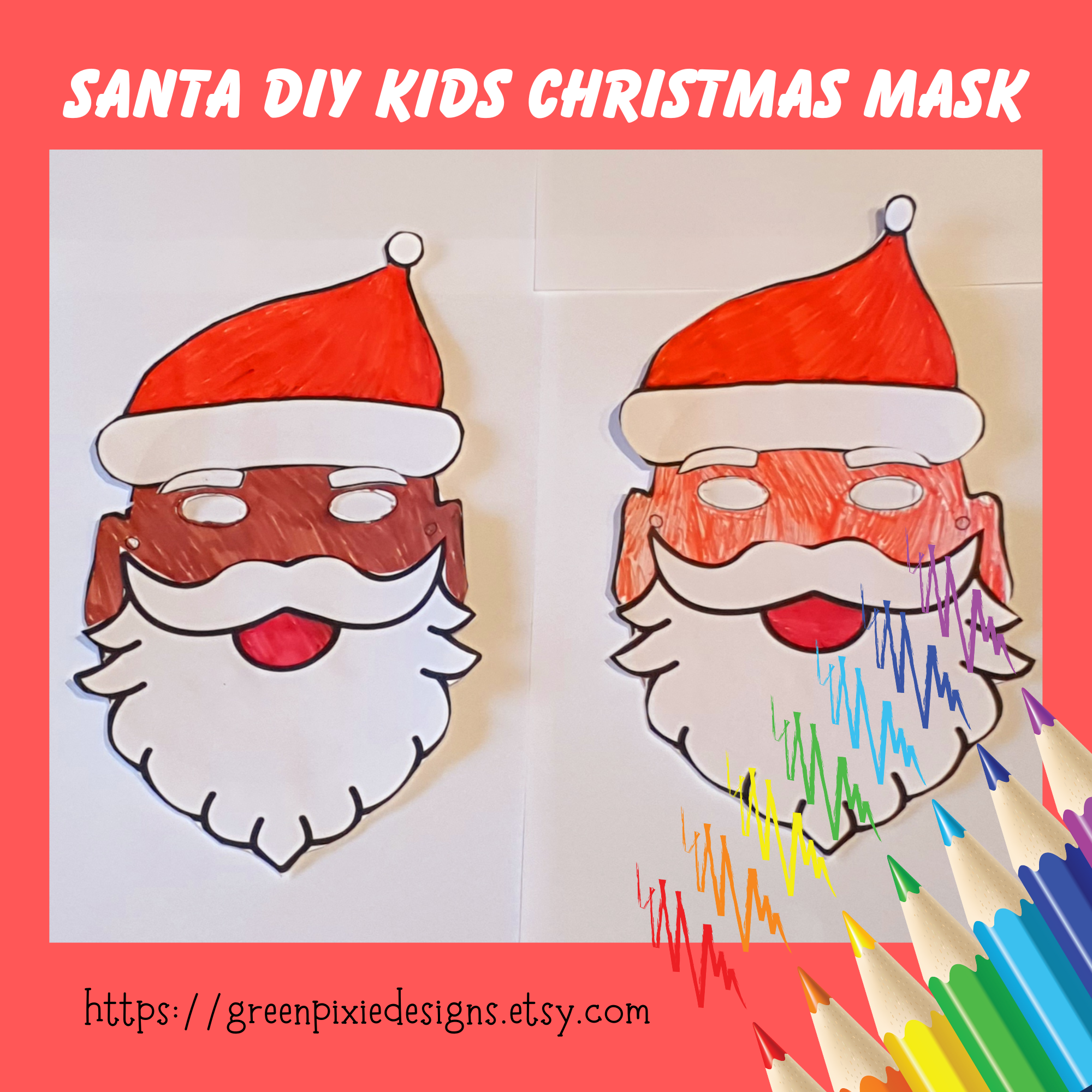 How to make a fun DIY Christmas Santa Claus Mask