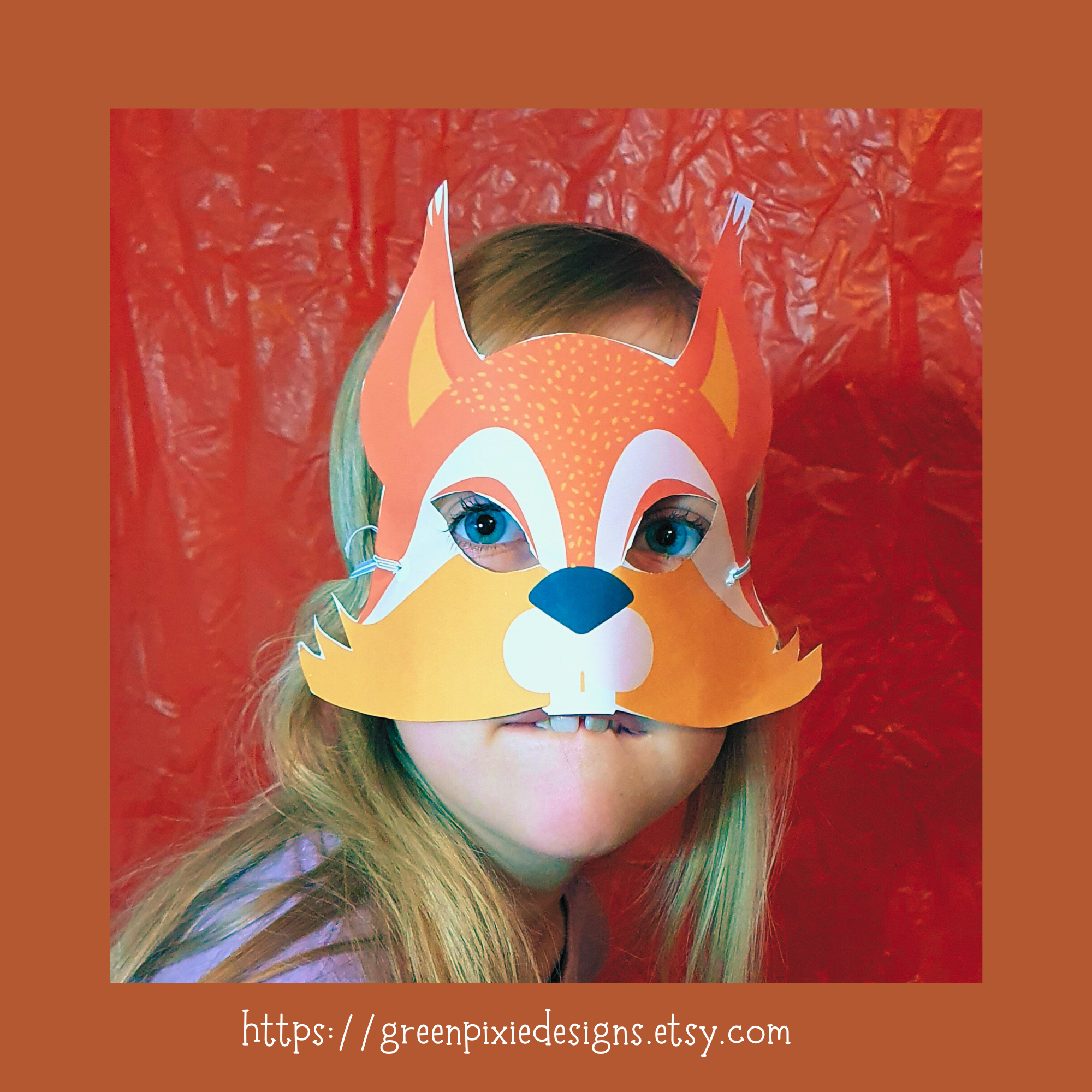 Learn to make a DIY woodland squirrel kids mask