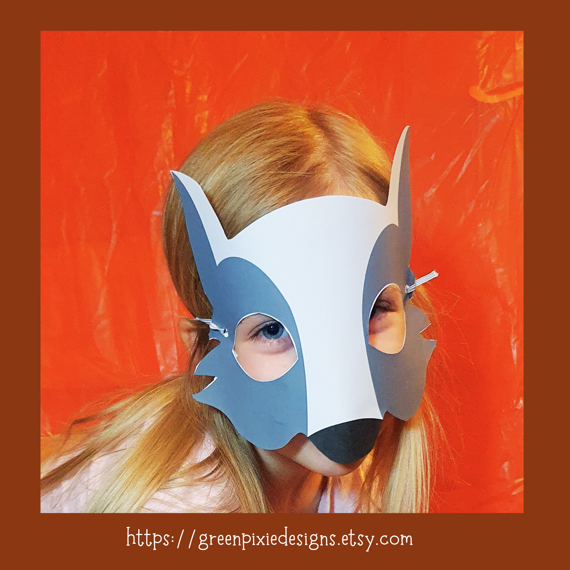 Learn how to make a Wolf kids mask