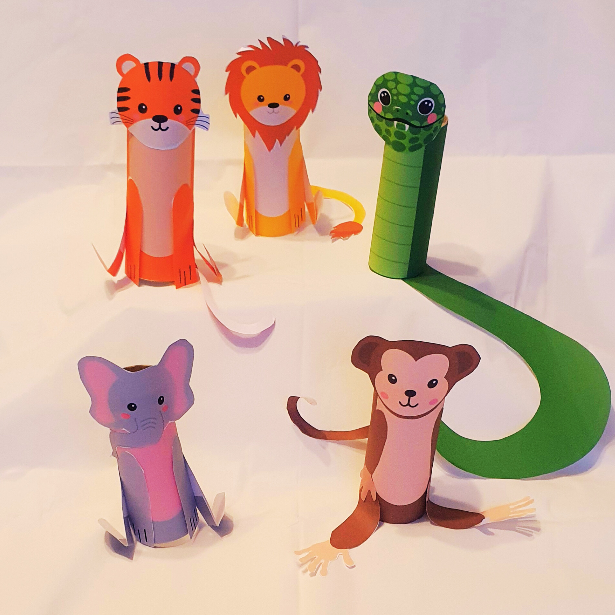 Learn To Make This Easy Kids Jungle Animals Paper Craft
